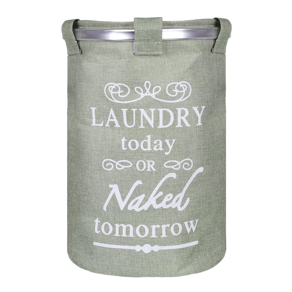 VETTA Флоренция Корзина для белья с металл.обручем, текстиль, 35х55см, 3 цвета, арт.№ 402-011