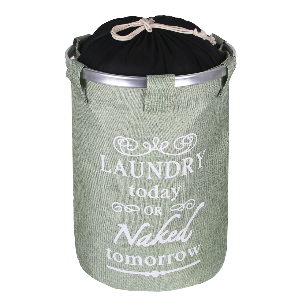 VETTA Флоренция Корзина для белья с металл.обручем, текстиль, 35х55см, 3 цвета, арт.№ 402-011