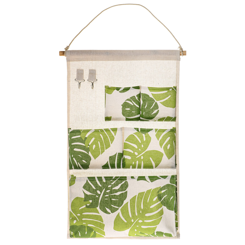 VETTA Барселона Кофр подвесной настенный, 5 объемных карманов, 2 крючка, текстиль, 34х55см,4 дизайна, арт.№ 457-572