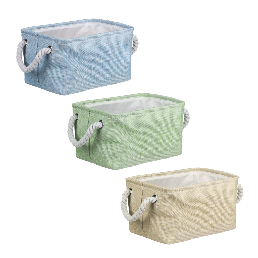 VETTA Флоренция Корзина с веревочными ручками, текстиль, 25х20х15см, 3 цвета, арт.№ 457-570