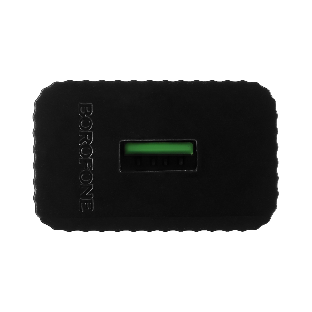 Сетевое зарядное устройство BOROFONE модель BAS72A, USB-A QC 18W, цвет: черный, арт.№ 916-332