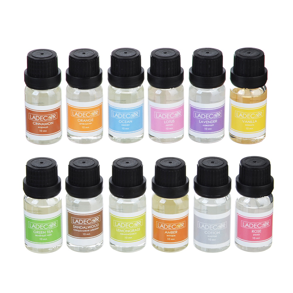 LADECOR Аромамасло 10мл, 12 ароматов, арт.№ 412-016