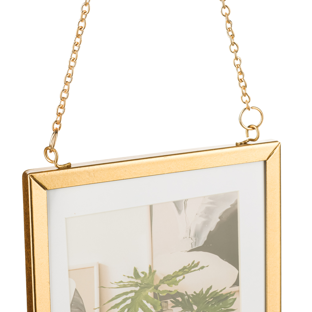 LADECOR Фоторамка на шнуре, 2 фото 15х10см, металл, 2 цвета, арт.№ 424-053