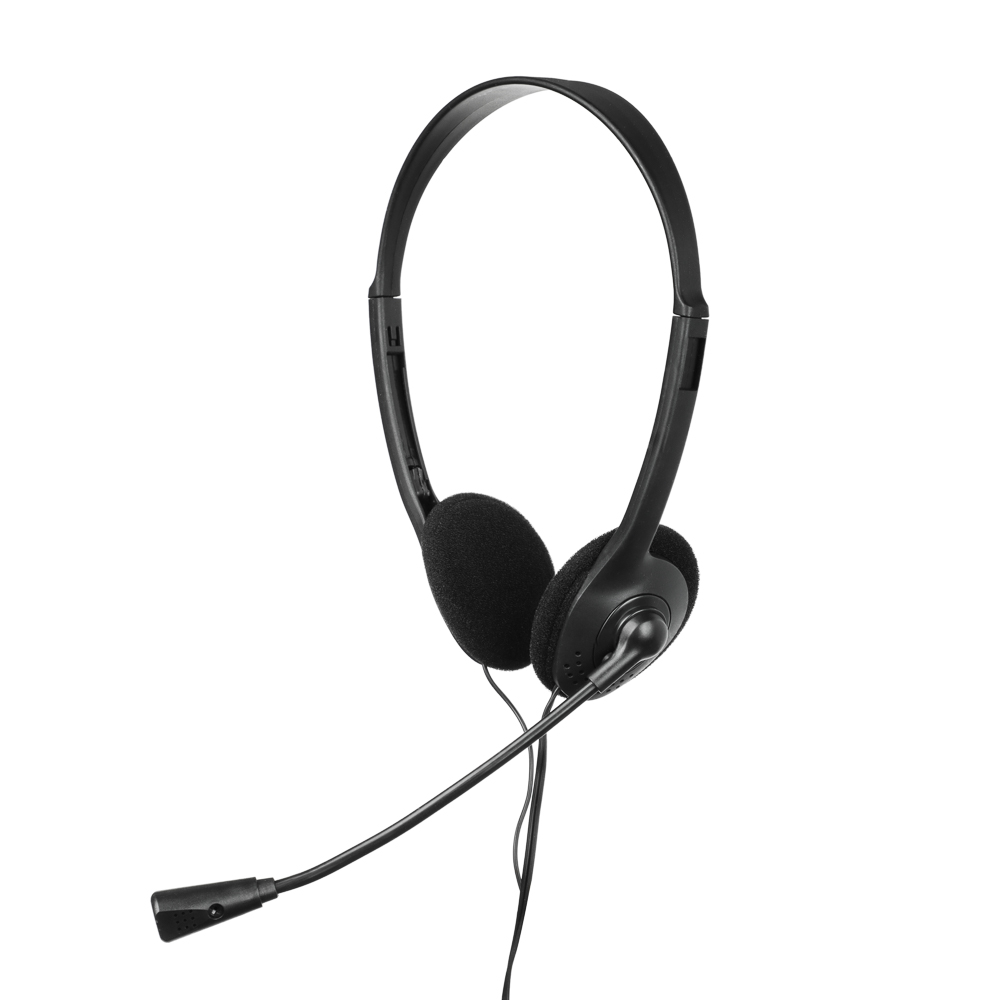 Наушники проводные накладные FORZA, компьютерные с микрофоном, черные, блистер, арт.№ 916-098