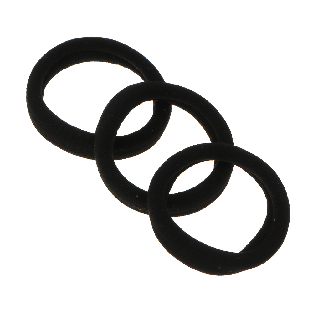 Резинки для волос ЮНИLOOK 6шт, d5см, полиэстер, черный, белый, ACS-56, арт.№ 322-021