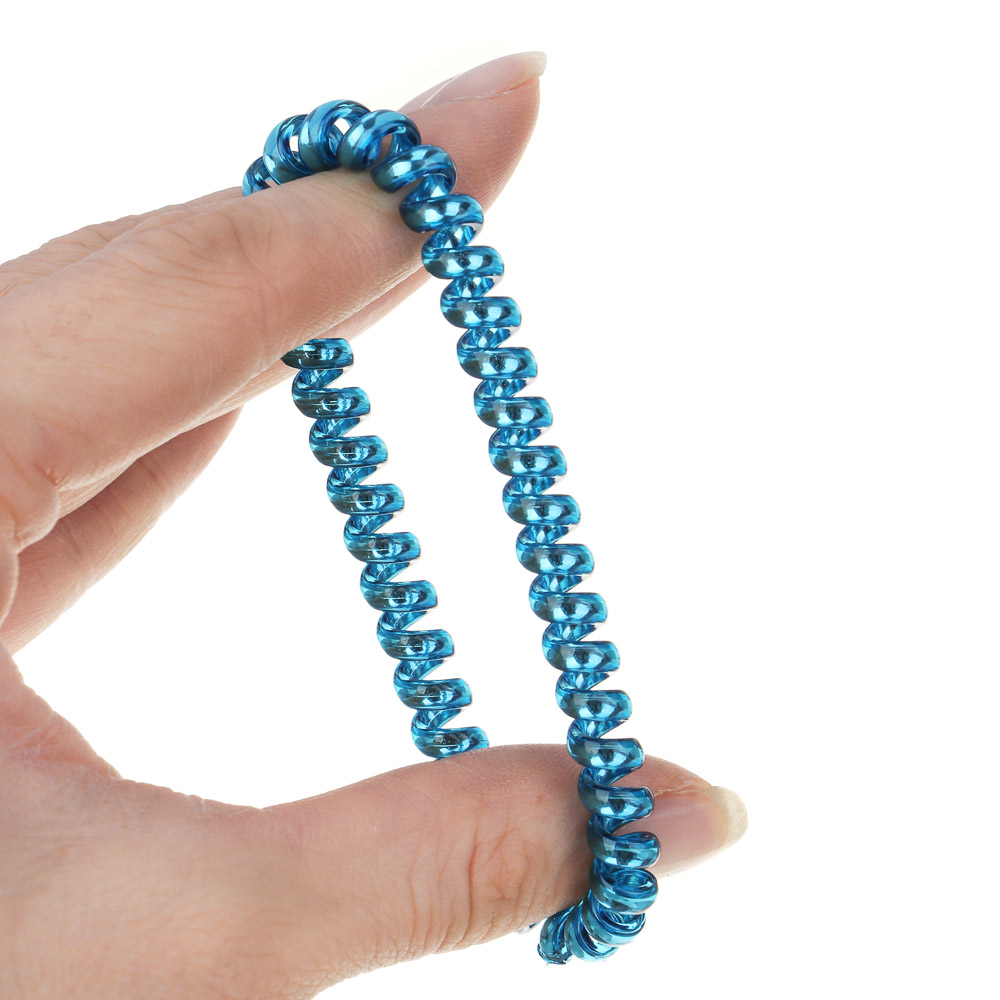 Резинки-пружинки ЮНИLOOK 6шт, d5см, пластик, 6 цветов, ACS-57, арт.№ 322-022