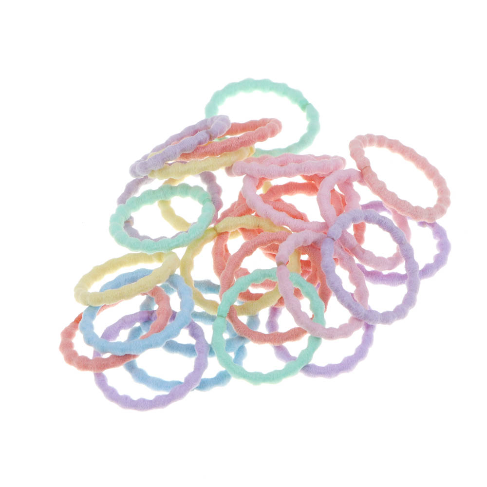 Резинки для волос ЮНИLOOK 25шт, d2см, нейлон, 3-4 дизайна, ACS-60, арт.№ 322-026