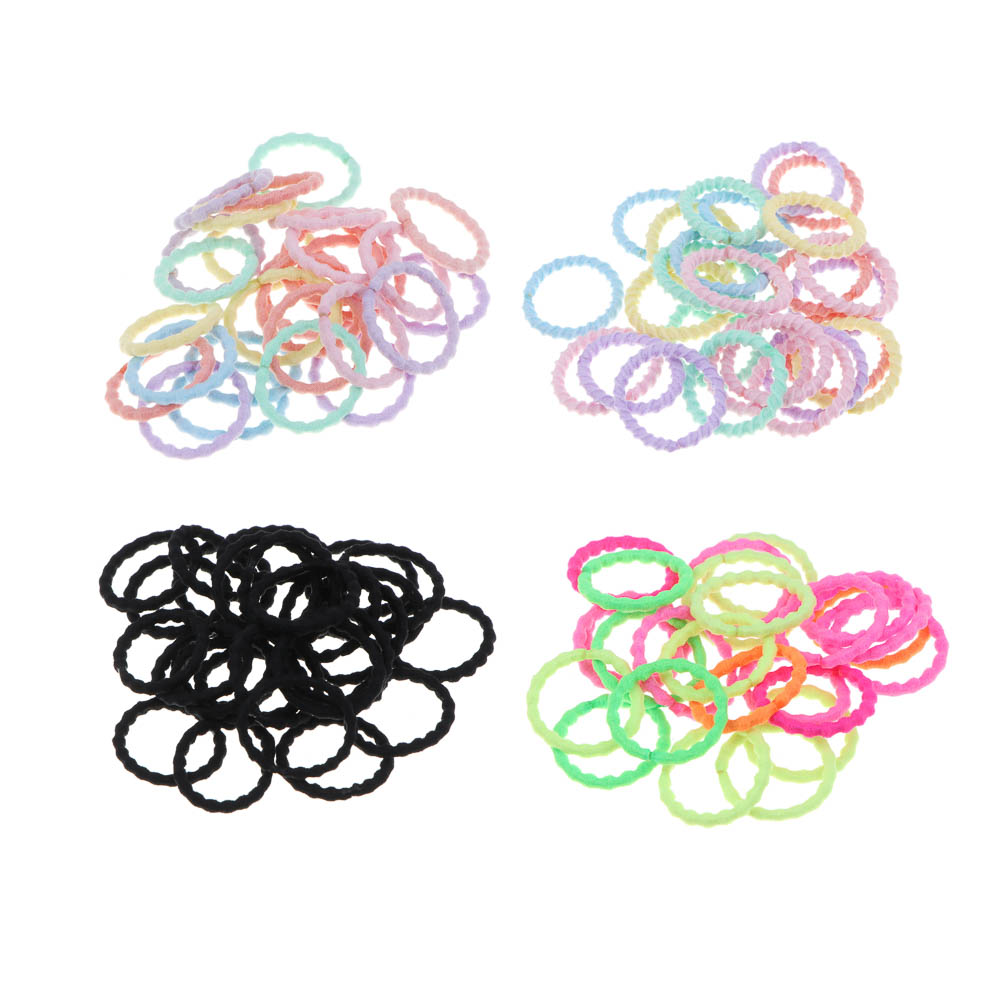 Резинки для волос ЮНИLOOK 25шт, d2см, нейлон, 3-4 дизайна, ACS-60, арт.№ 322-026