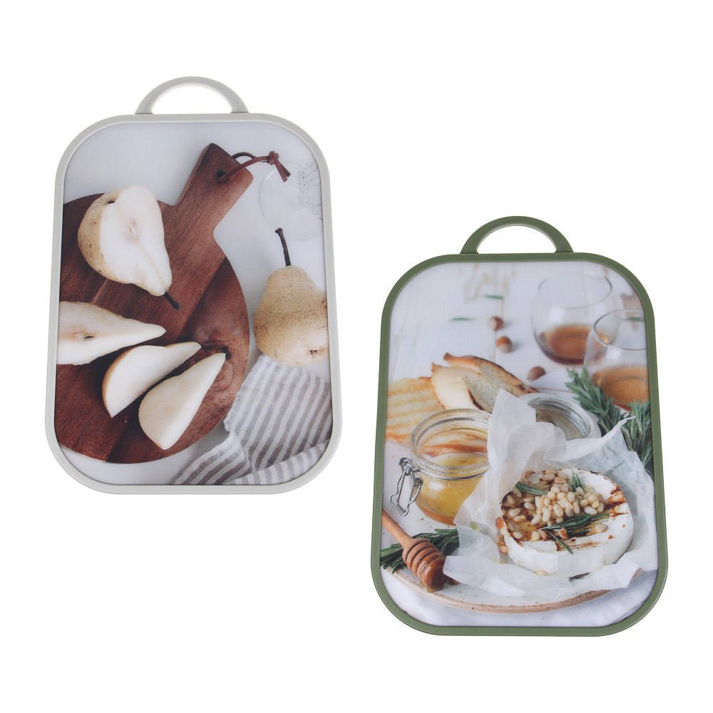 VETTA Доска разделочная, 37x25х1,2см, полипропилен, 2 дизайна, арт.№ 852-160