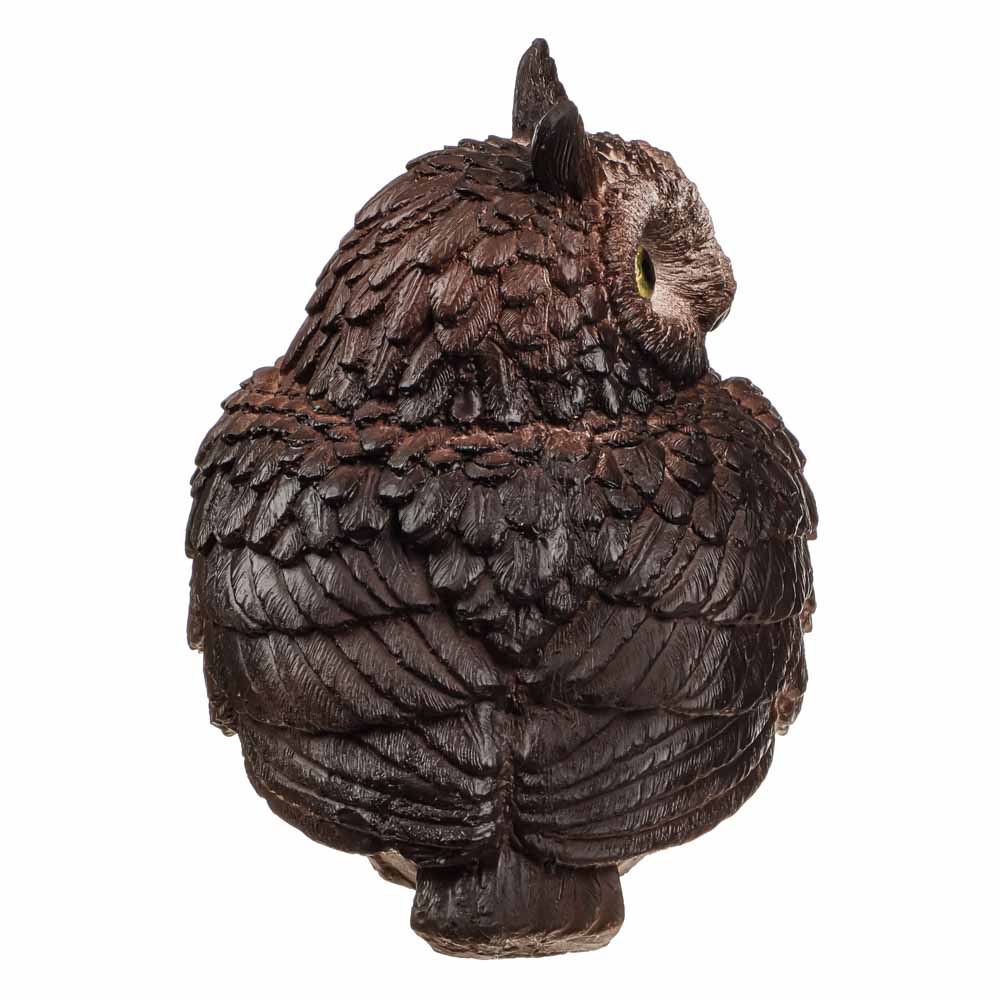 Фигура садовая Сова с ушками 19х15см коричневая, гипс, арт.№ 162-246