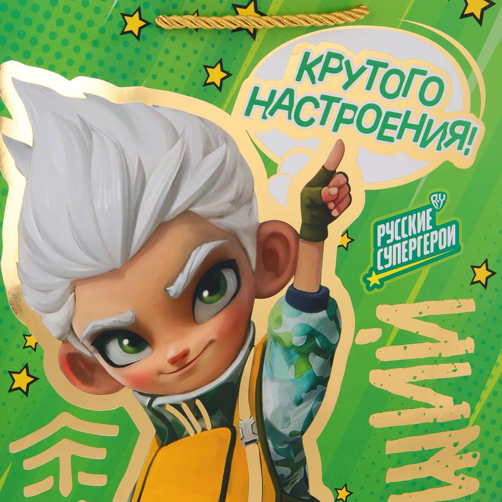 BY Пакет подарочный, высококачеств.бумага, тиснение фольгой, 26х32х10см, Леший, арт.№ 507-018