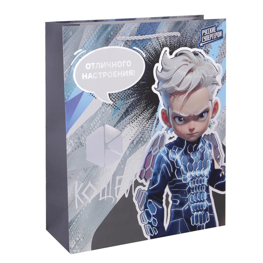 BY Пакет подарочный, высококачеств.бумага, тиснение фольгой, 26х32х10см, Кощей, арт.№ 507-021