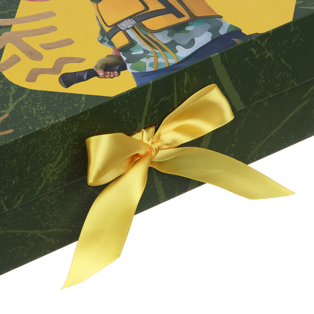 BY Коробка подарочная складная с лентой, тиснение фольгой, 28x20x9см, Леший, арт.№ 207-057