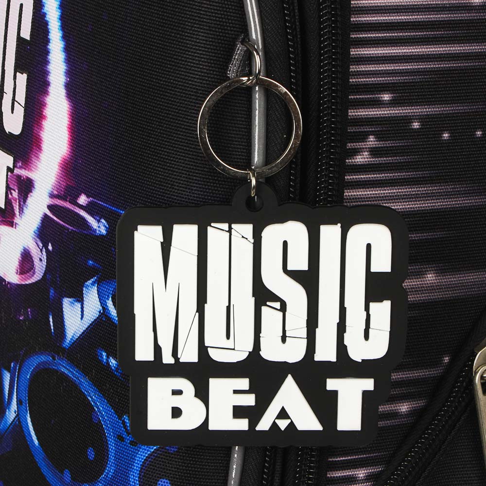 Мьюзик Бит Рюкзак школьный жесткий, 38x30x20см, ПЭ, 2 отд, 2 карм, эргон.спинка,лямки рег.по росту, арт.№ 254-438