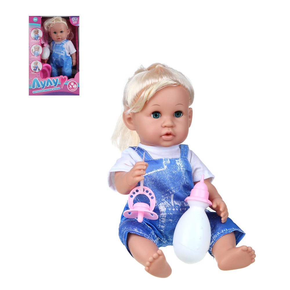 BY Kids Кукла интерактив. "ЛуЛу", пластик PE, резина, текстиль, звук, AG13х3, 23х11х36см, 2 диз., арт.№ 267-938