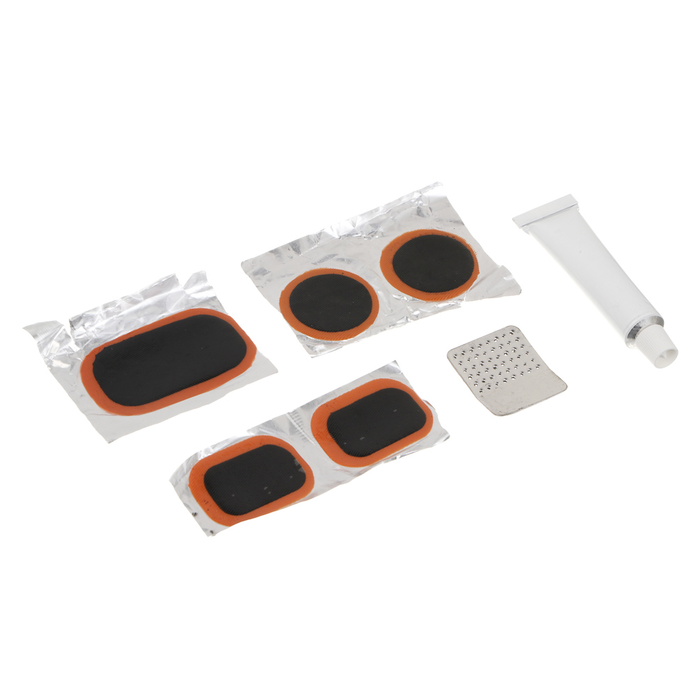 Ремкомплект велосипедный "Мини", тм BY SPORT, (клей 4 г, 5 заплаток, терка), арт.№ 195-045