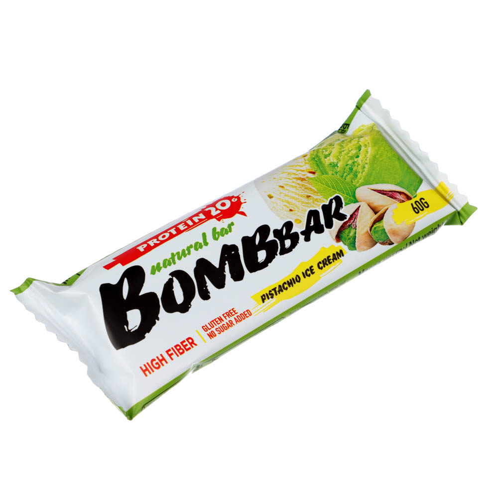Батончик неглазированный "фисташковый пломбир", ТМ "BOMBBAR", 60 гр., арт.№ 347-175