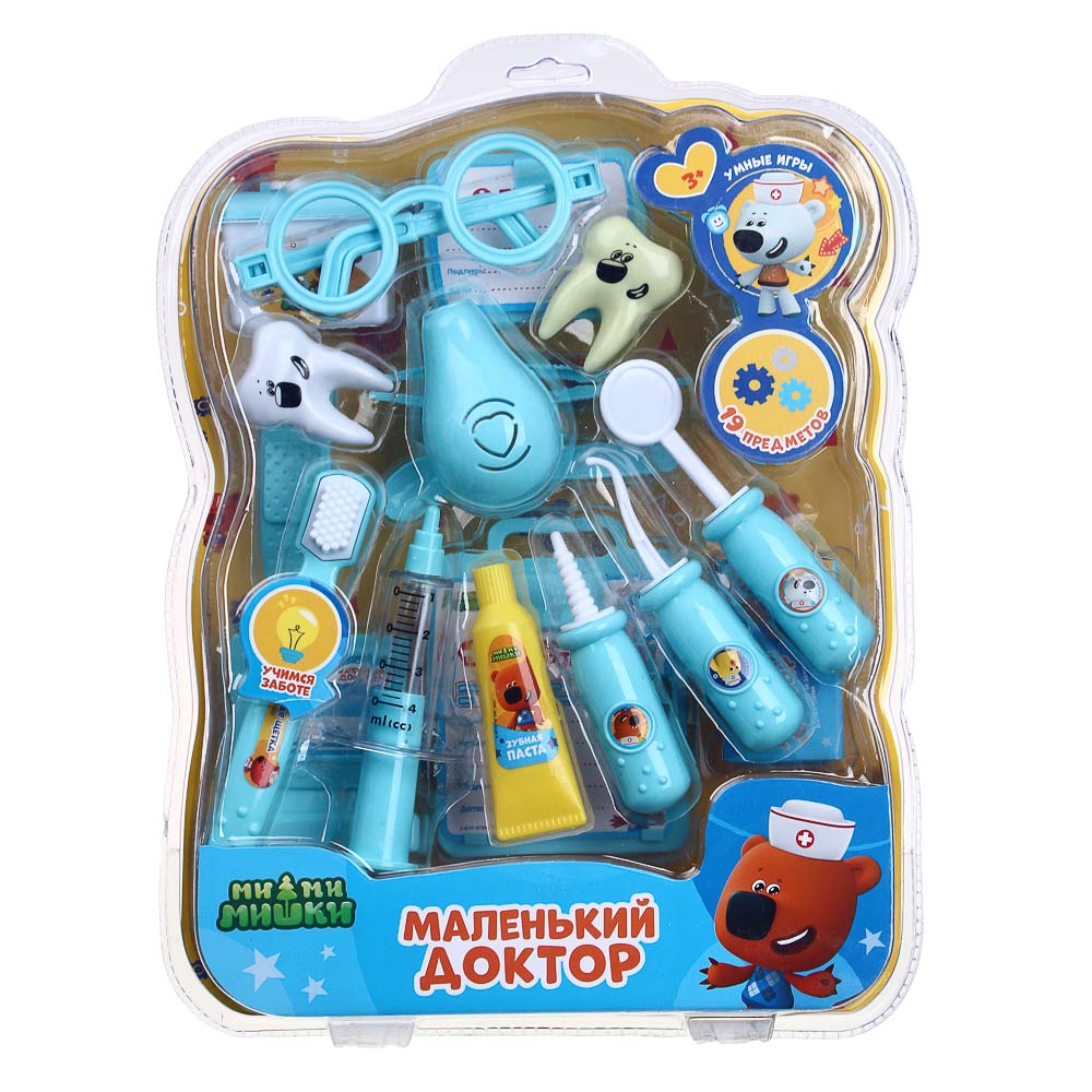 МИМИМИШКИ Игровой набор "Маленький доктор", 19 предметов, ABS, PP, 36х8х36см, арт.№ 490-078