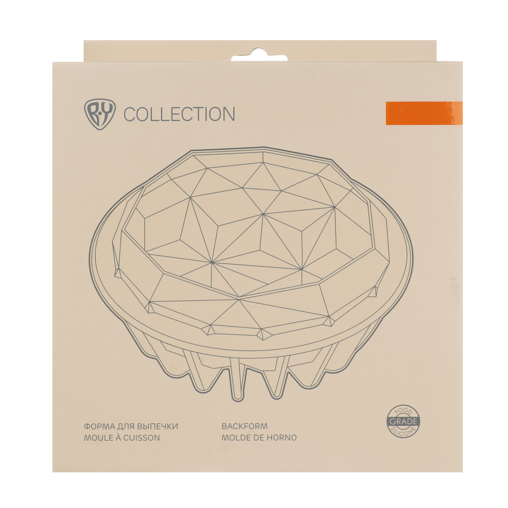 BY COLLECTION Форма для приготовления торта "Грани" 21х9см, силикон, арт.№ 856-143