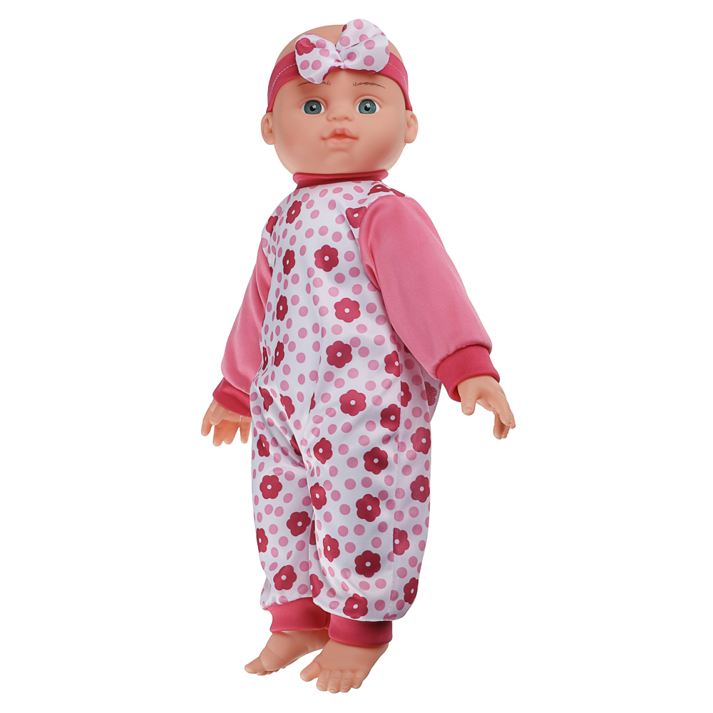 ИГРОЛЕНД Пупс мягкое тело, звук, 45 см, пластик, полиэстер, 3хAG13, 4 диз., арт.№ 267-735