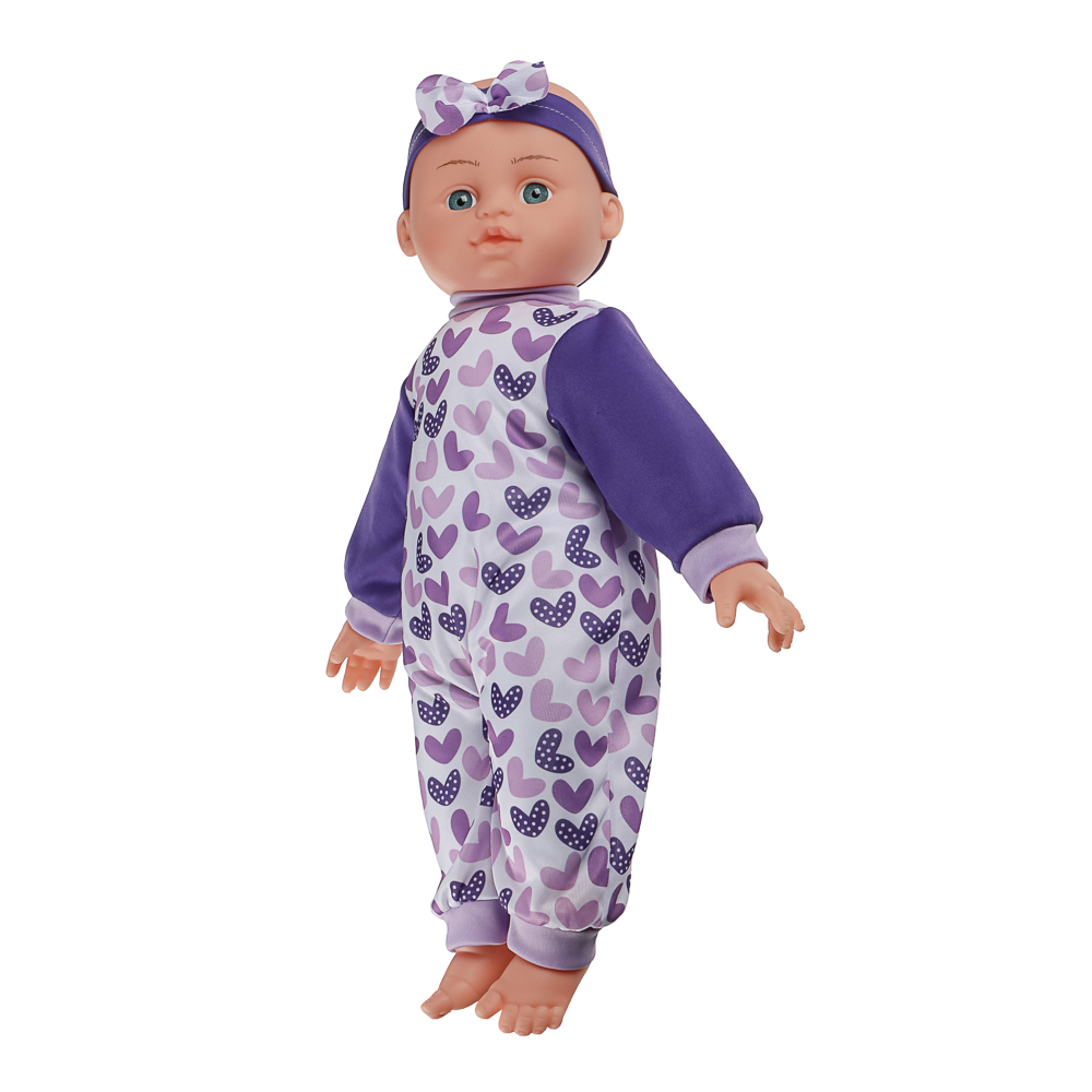ИГРОЛЕНД Пупс мягкое тело, звук, 45 см, пластик, полиэстер, 3хAG13, 4 диз., арт.№ 267-735