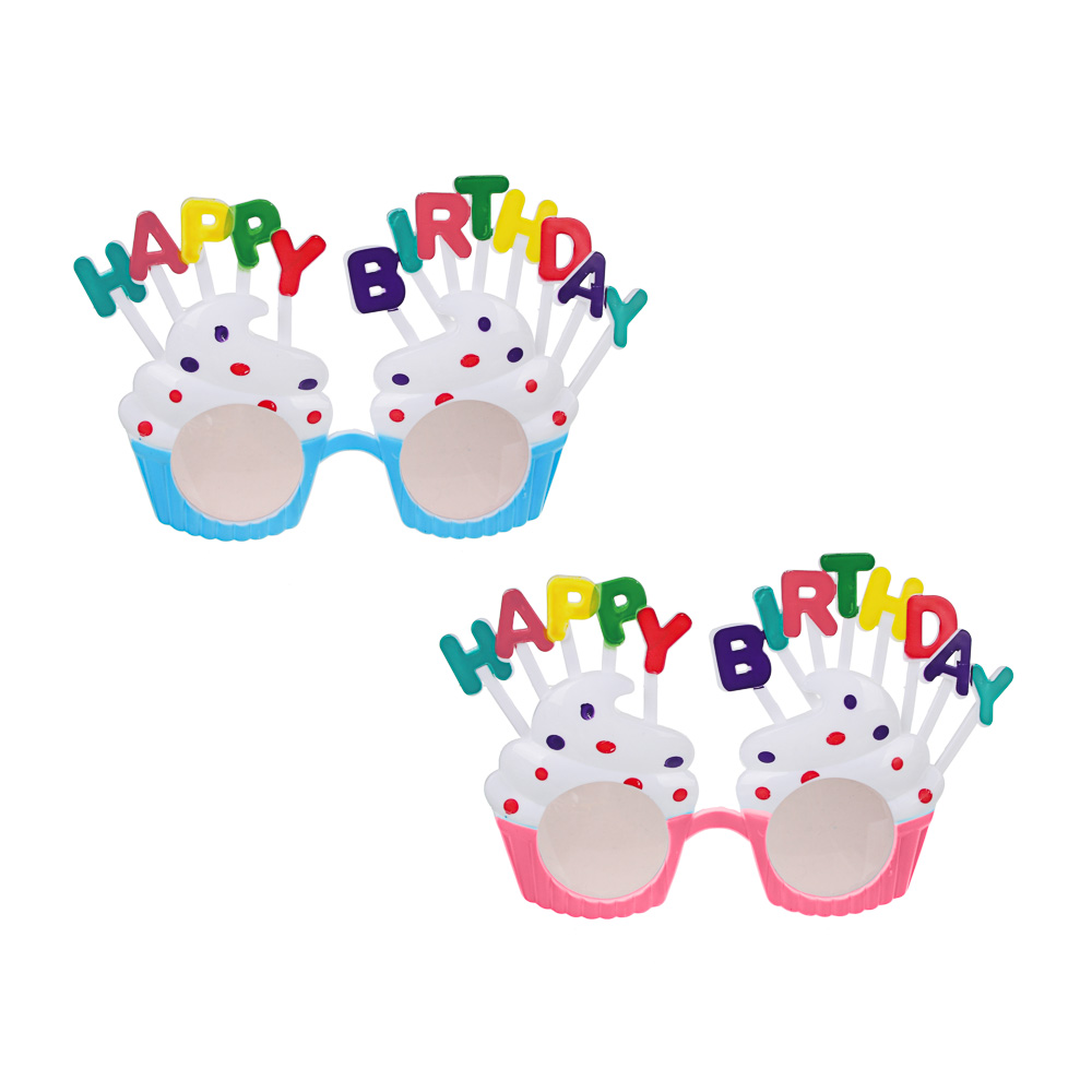 Капитан Весельчак Очки праздничные, пластик, 12х18см, 3 цвета, арт.№ 530-177