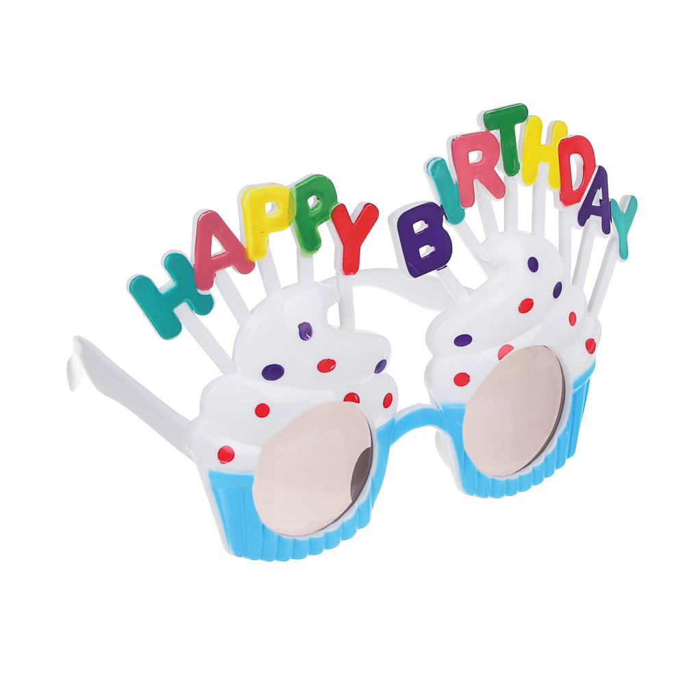 Капитан Весельчак Очки праздничные, пластик, 12х18см, 3 цвета, арт.№ 530-177