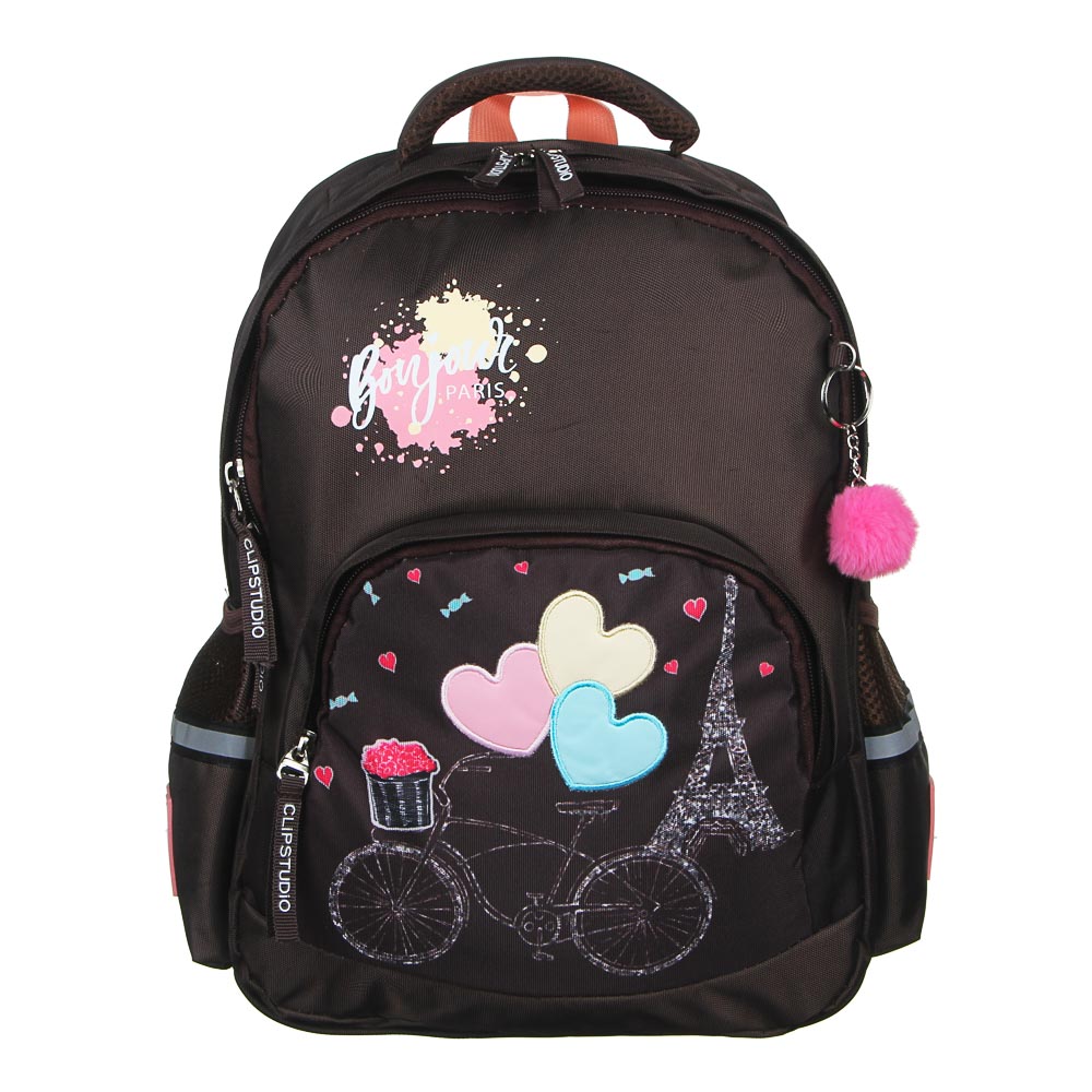 Френч Новел Рюкзак детский, 41x31x18см, 2 отд., 3 карм., эргономичная спинка, уплотненные лямки, ПЭ, арт.№ 254-406