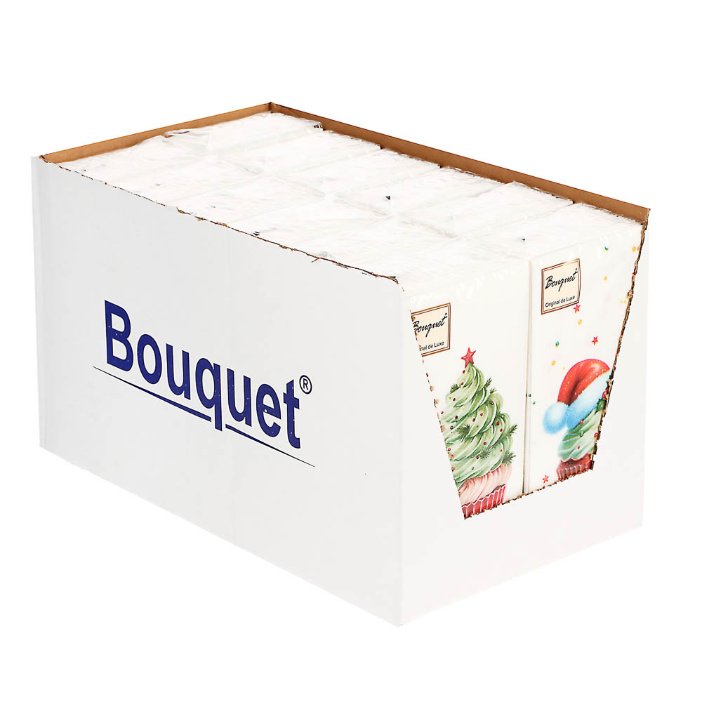 Салфетки бумажные двухслойные Символ года/Пирожные/С новым годом 33х33см, 6 дизайнов, 20шт, арт.№ 912-033