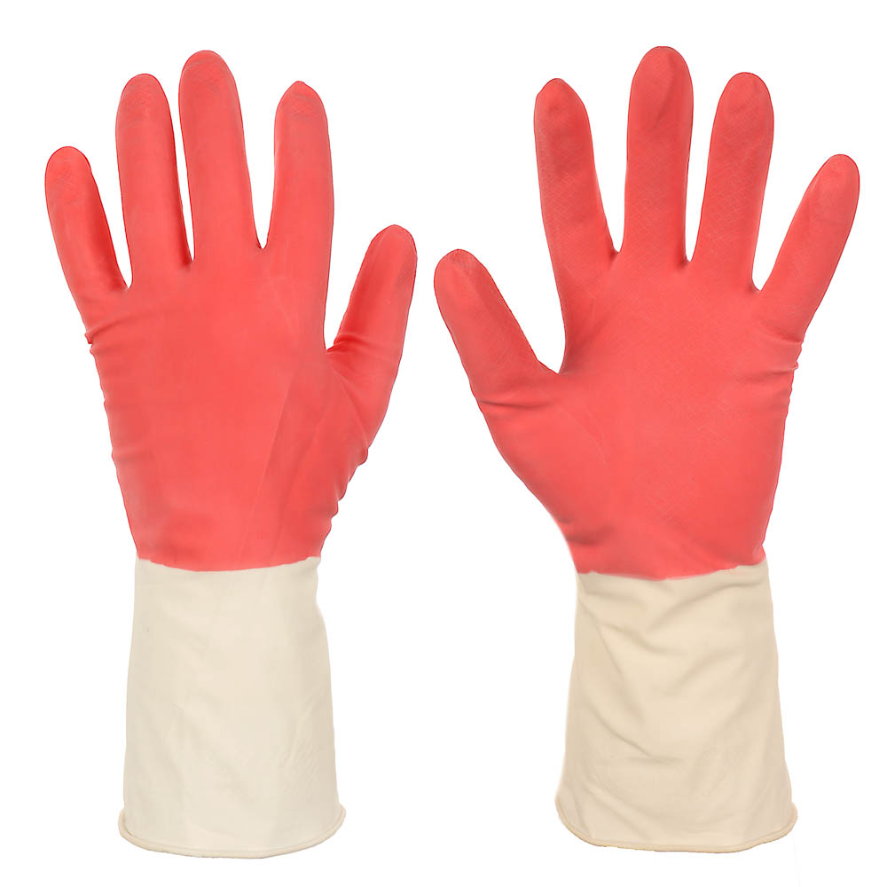 Перчатки хозяйственные тм Archdale, прочные,красно-белые в инд. упак. р.М, арт.№ 447-078