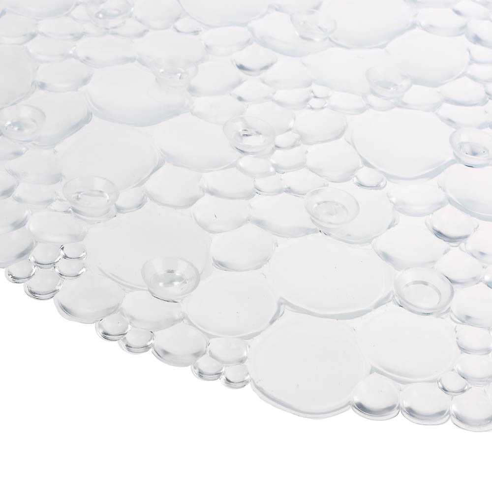 Коврик противоскользящий в ванную "Линза" 67см*38см, прозрачный, арт.№ 403-111