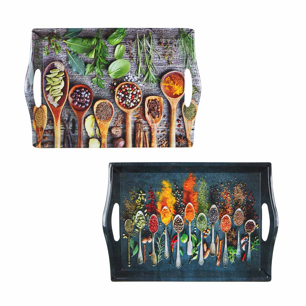 VETTA Специи Поднос, пластик, 39х27х4,3см, 2 дизайна, арт.№ 862-394