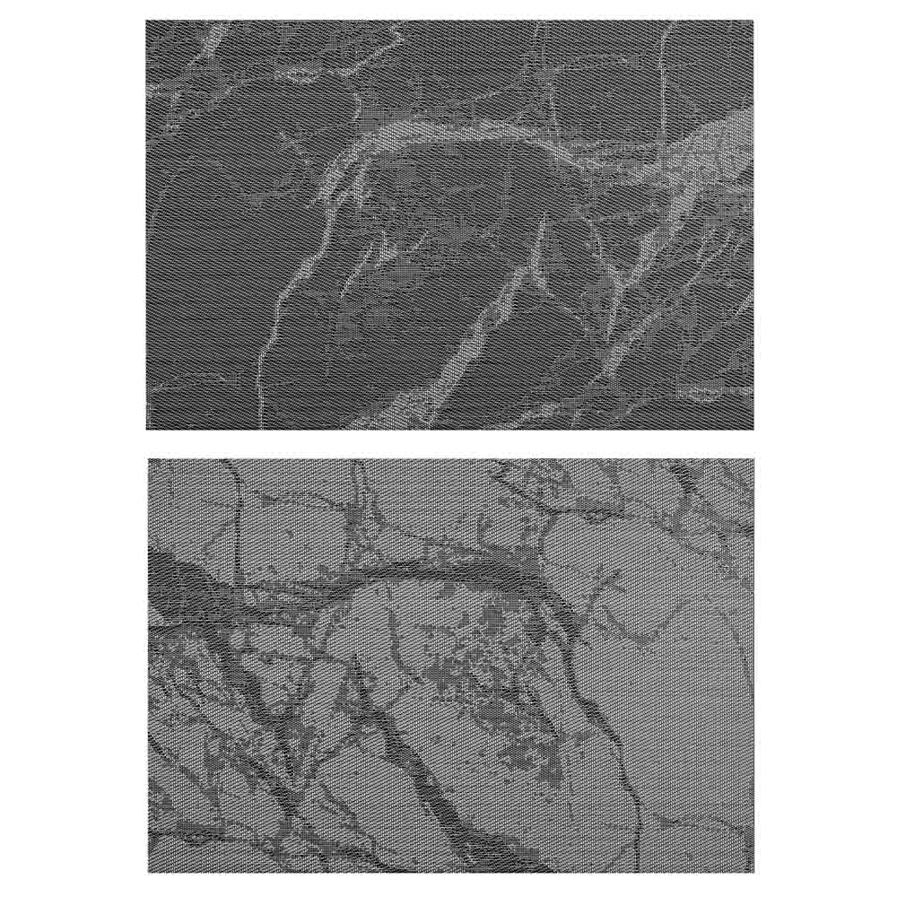 Набор салфеток сервировочных ПВХ, 2шт, 30x45см, "Мрамор", арт.№ 890-344