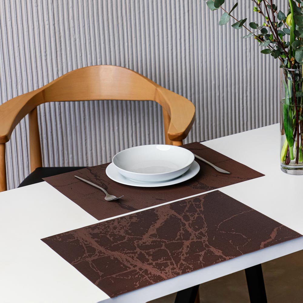 Набор салфеток сервировочных ПВХ, 2шт, 30x45см, "Мрамор", арт.№ 890-344