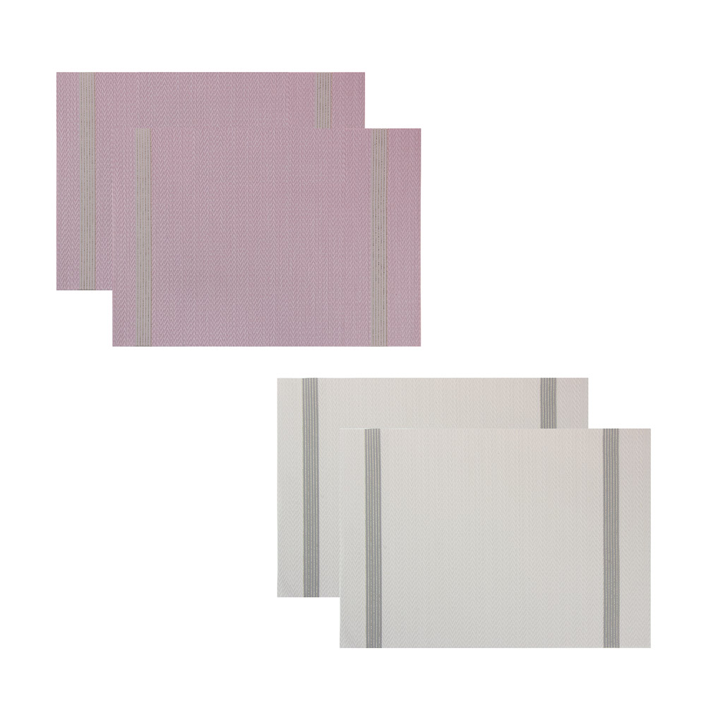 Набор салфеток сервировочных ПВХ, 2шт, 30x45см, "Грация", 2 цвета, арт.№ 890-345