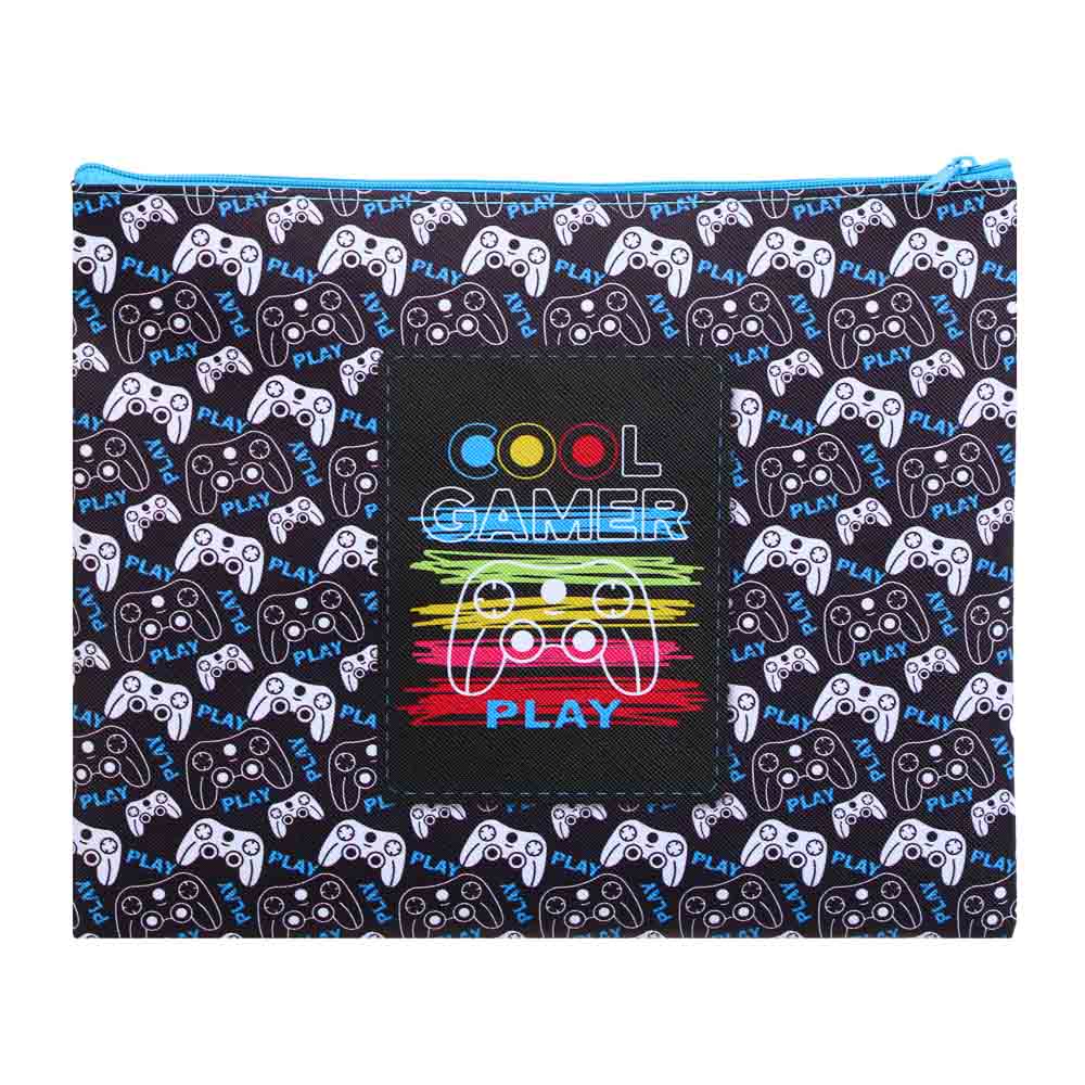 КУЛ ГЕЙМЕР Папка для тетрадей 24x20см, для A5, молния сверху, искусственная кожа с печатью, арт.№ 236-097