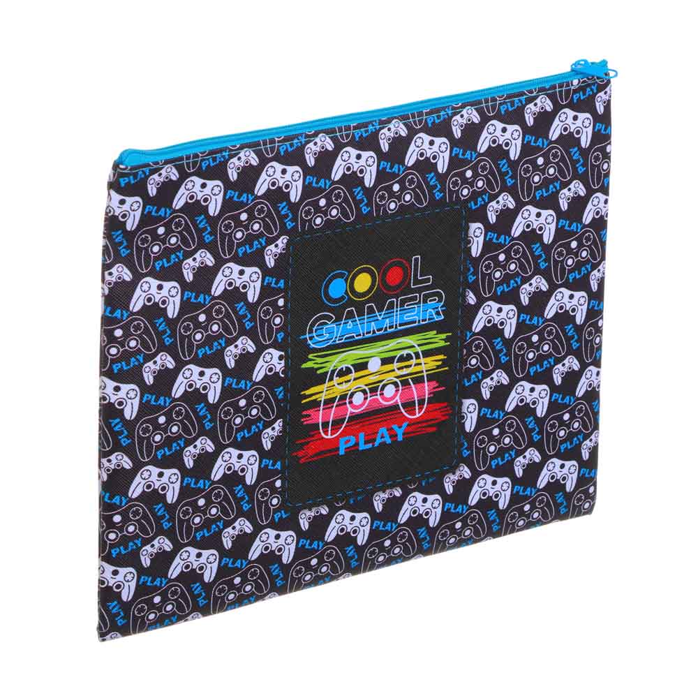 КУЛ ГЕЙМЕР Папка для тетрадей 24x20см, для A5, молния сверху, искусственная кожа с печатью, арт.№ 236-097