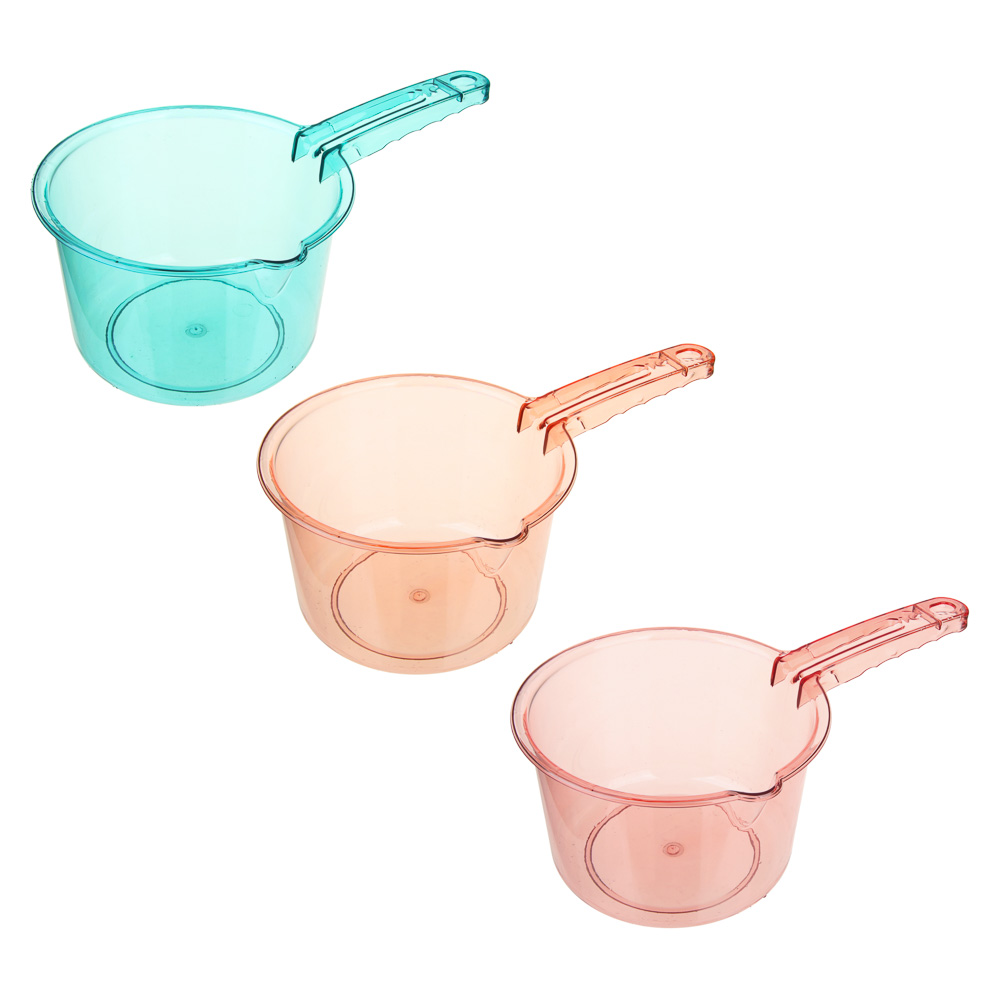 VETTA Ковш, прозрачный пластик, 2 литра, 3 цвета, арт.№ 406-157