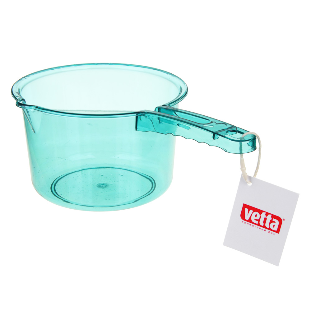 VETTA Ковш, прозрачный пластик, 2 литра, 3 цвета, арт.№ 406-157