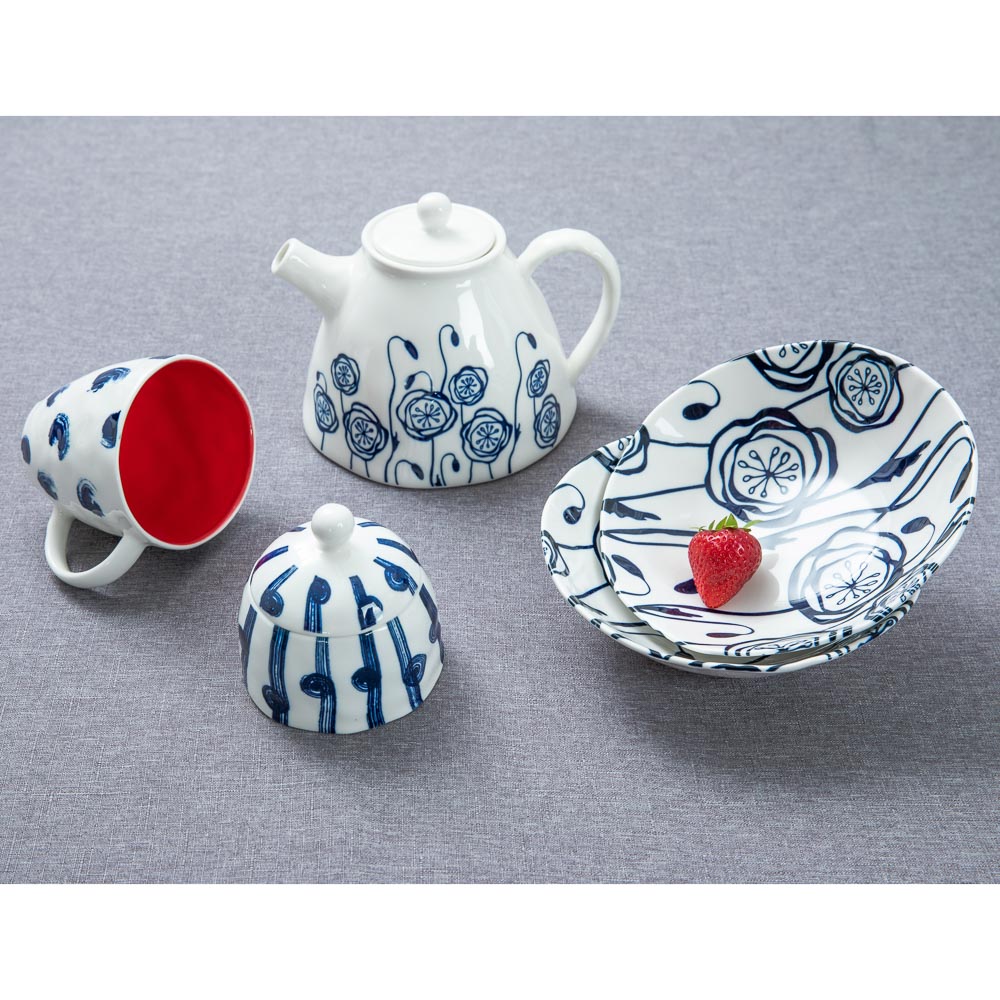 MILLIMI Индиго Сахарница, 220мл, 9,5х9,5х9см, керамика, арт.№ 824-465