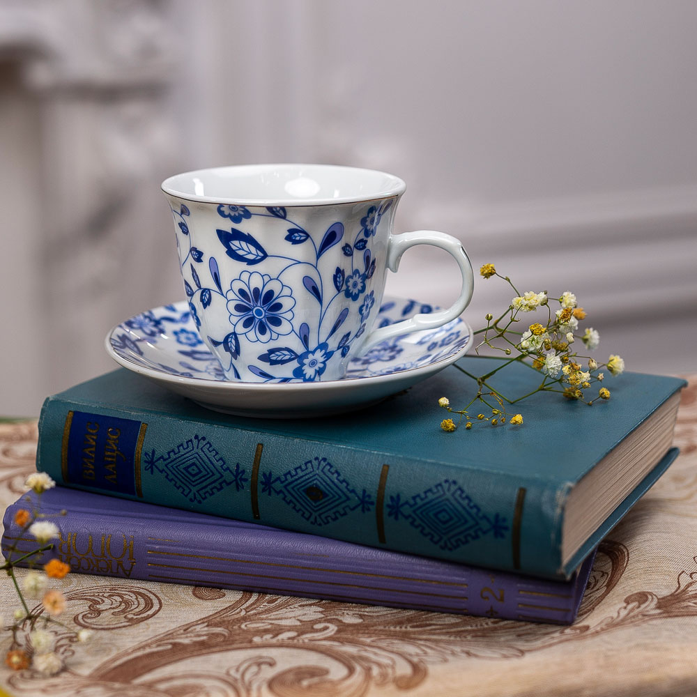 Весенний аромат Набор чайный 2 пр., 220мл, 14см, фарфор, 4 дизайна, арт.№ 802-091