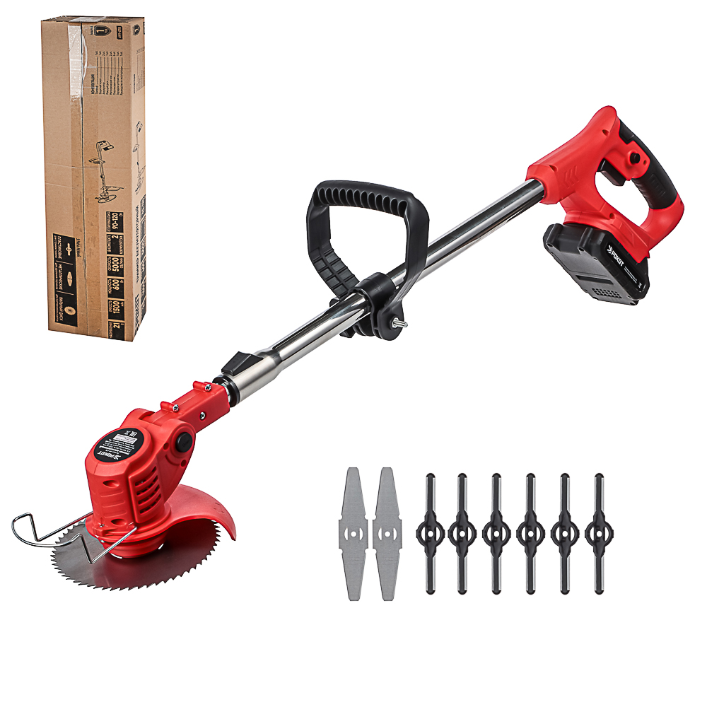 РОКОТ Триммер аккумуляторный, Акб 21В, 1500 mAh-2шт., арт.№ 691-078