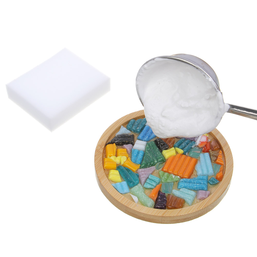 ХОББИХИТ Набор для творчества "Витражная мозаика", дерево, клей, 10х9х8см, 2 дизайна, арт.№ 283-196