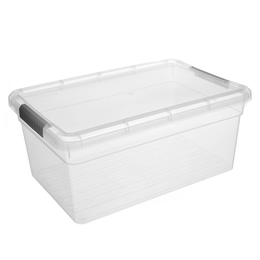 Ящик для хранения, на защелках, 36,9х24,7х15,4см, 10л, полипропилен, арт.№ 406-138