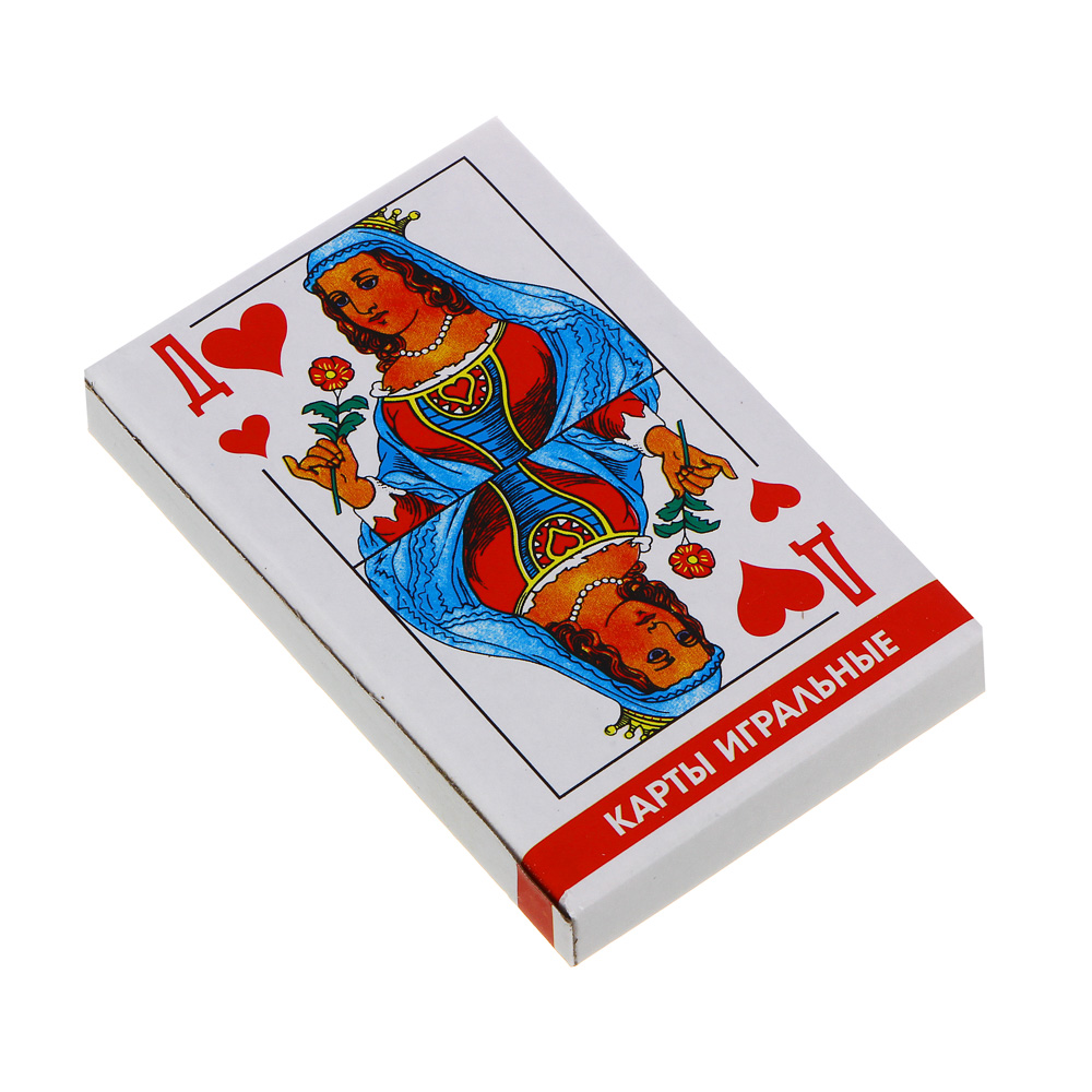 Карты игральные, бумажные, 36 штук, 9x6x1 см, арт.№ 538-187