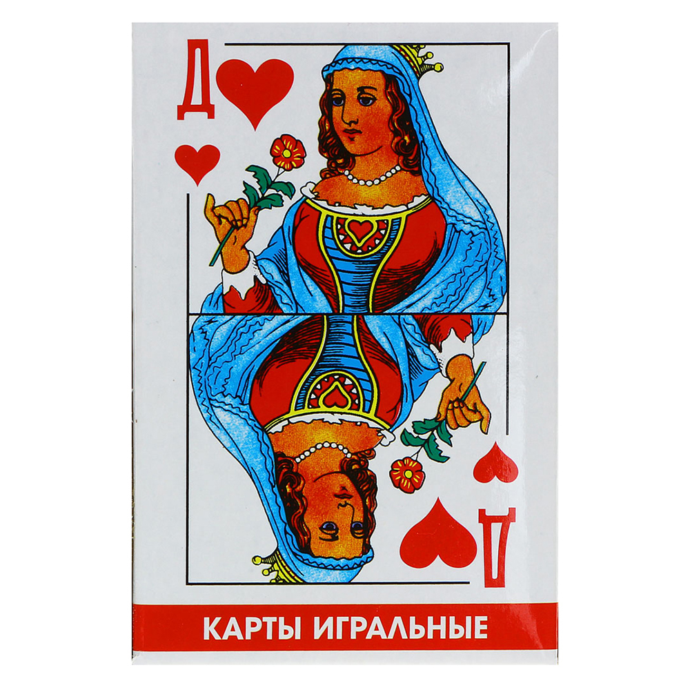 Карты игральные, бумажные, 36 штук, 9x6x1 см, арт.№ 538-187