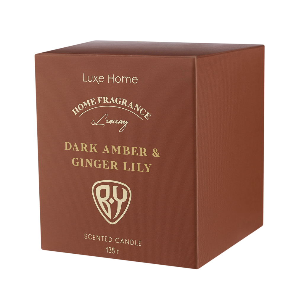 BY Свеча ароматизированная Luxe Home, 135гр., White Musk&Warm Vanilla,Black leather,Velvet Rose,Dark, арт.№ 412-222