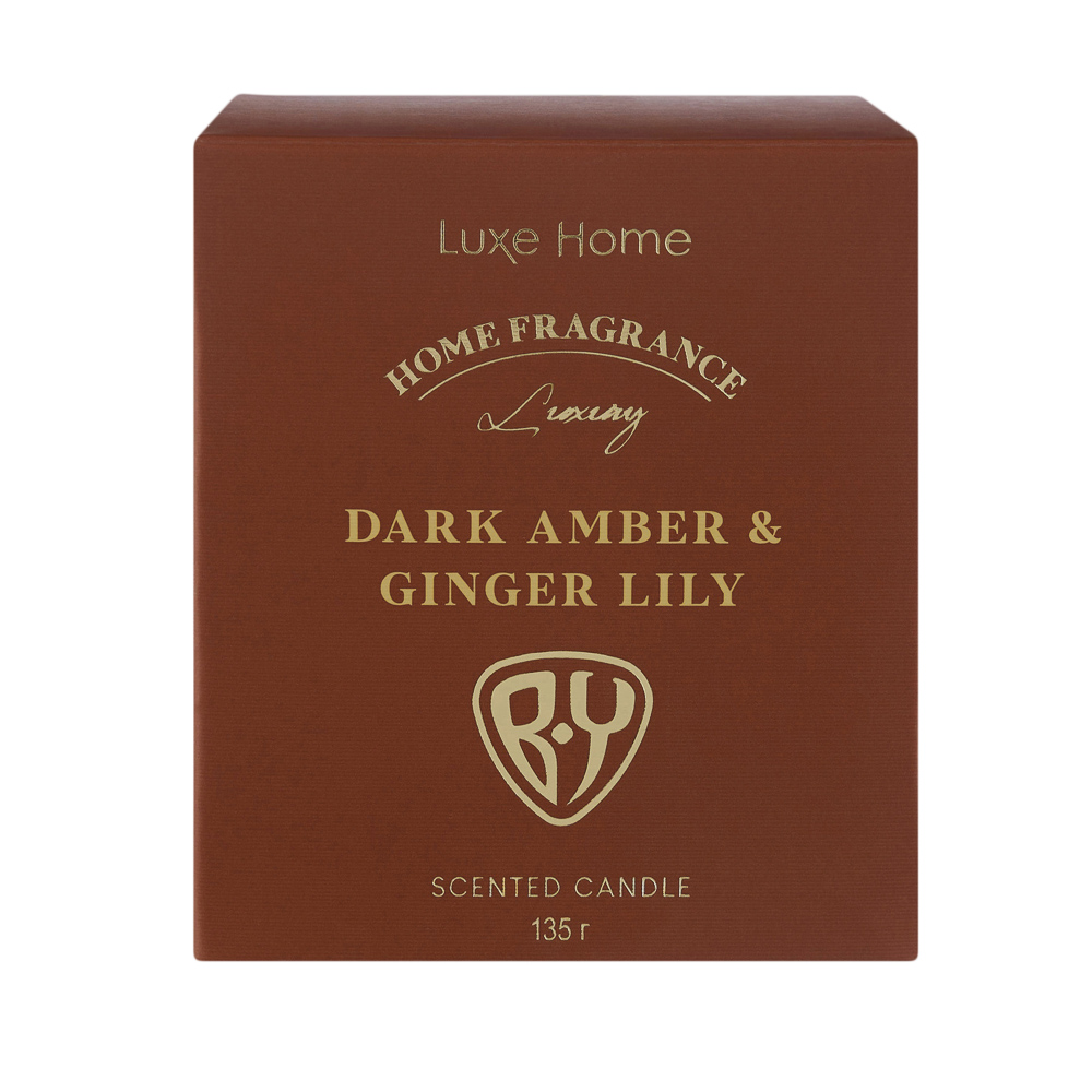 BY Свеча ароматизированная Luxe Home, 135гр., White Musk&Warm Vanilla,Black leather,Velvet Rose,Dark, арт.№ 412-222