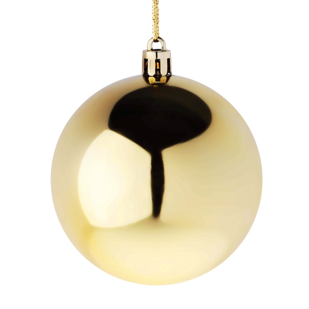 СНОУ БУМ Набор шаров 4шт 8см пластик, золото, арт.№ 372-580