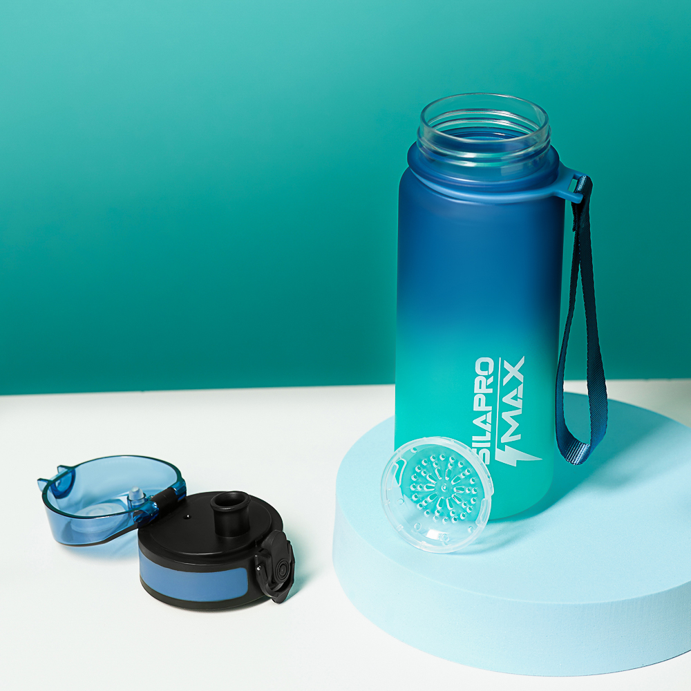 SILAPRO MAX Бутылка спортивная с замком, бирюзовая, 500мл, РС, РР, арт.№ 088-052